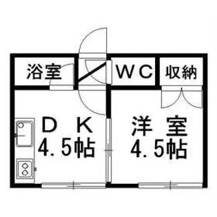 第1新川アパート【2階】の間取り