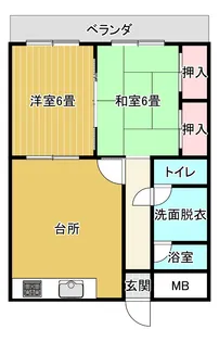 愛知県名古屋市中川区小碓通2【マンション】の間取り