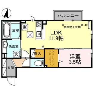 クレセントSK II【1階】の間取り
