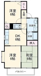 ベルパーク大瀬F【1階】の間取り