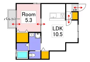 arancia青江B棟【1階】の間取り