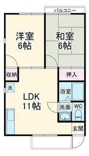 ベルシェ弐番館【3階】の間取り
