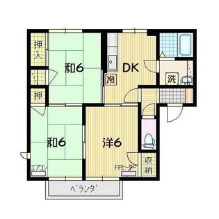メープル高松 D【2階】の間取り