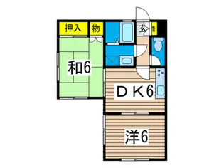 スガタニコーポ第3【1階】の間取り