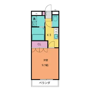 三重県津市白塚町【マンション】の間取り