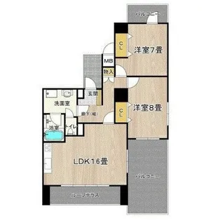 ビレッジアール大淀南【8階】の間取り