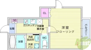 シャイン柏木【1階】の間取り