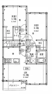 ひよりレジデンス岩井【2階】の間取り