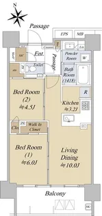 アクシルコート早稲田【3階】の間取り