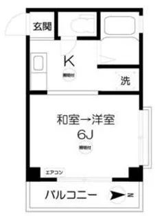 1Kの間取り画像