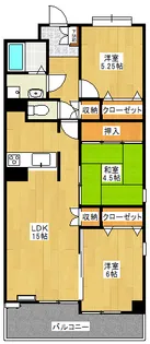 カーサウエムラIII【3階】の間取り
