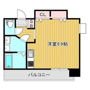 アスリート本町リバーウエスト【8階】の間取り