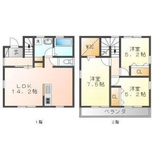 岐阜県大垣市墨俣町二ツ木【一戸建】の間取り