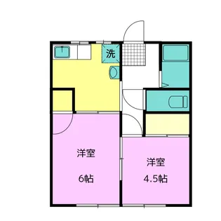 マルイチアパート(南)【2階】の間取り