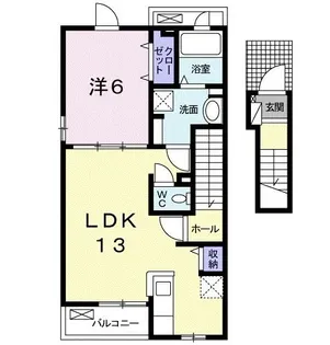 福島県福島市丸子字上六反田【アパート】の間取り