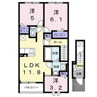 大阪府和泉市池上町【アパート】の間取り