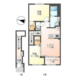 神奈川県小田原市中曽根【アパート】の間取り