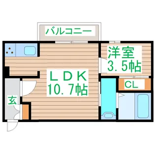 シャーメゾン南材木町【1階】の間取り
