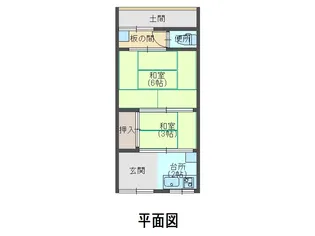 比輪田荘アパート【1階】の間取り