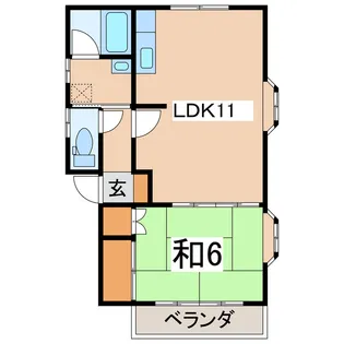 ハイツコスモス【2階】の間取り