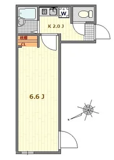 サザンロード江北【1階】の間取り