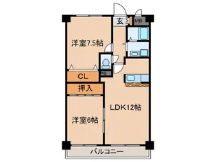ジュネス平出【2階】の間取り