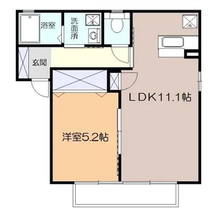 サニーフラットK【1階】の間取り