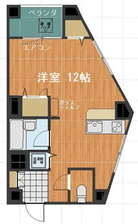 ラ・メゾン・デュ・シエーヌ【5階】の間取り