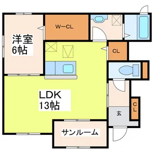 フラワーコート A【1階】の間取り
