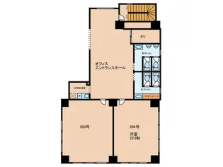 ラ・ペーシュ天王寺【2階】の間取り