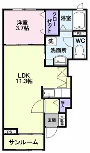 山形県山形市江南2【アパート】の間取り