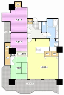 ダイヤパレス山下【3階】の間取り
