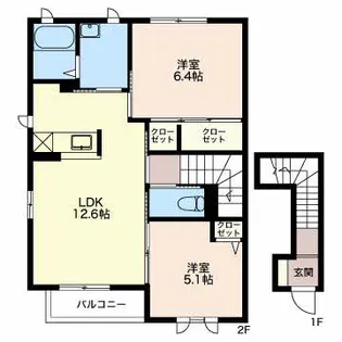 シャーメゾンリザイアA【2階】の間取り