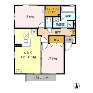 ラフィネ サワ C【1階】の間取り