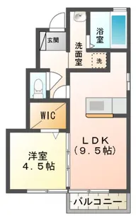 コスモ吹上B【1階】の間取り