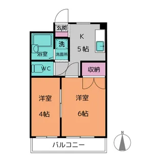 コーポKAWAHARA【5階】の間取り