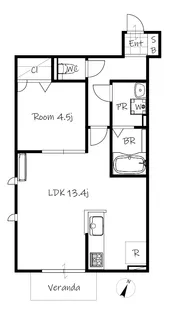 フォレストショア【1階】の間取り