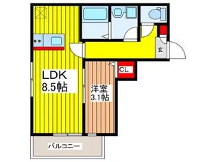 サン・ルミナス【1階】の間取り