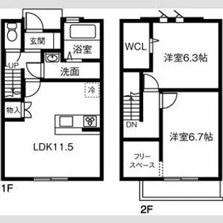 愛知県愛西市大野山町余代【一戸建】の間取り