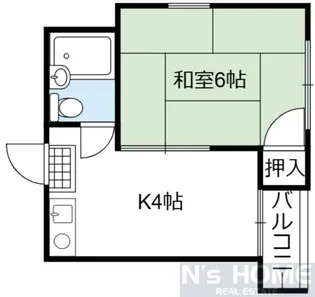 ヤサカパートII【5階】の間取り