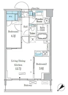 東京都品川区南大井1【マンション】の間取り