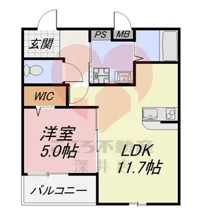 グランメゾンゆずり葉II番館【3階】の間取り
