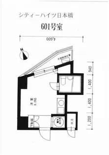 シティハイツ日本橋【6階】の間取り