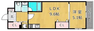 1LDKの間取り画像