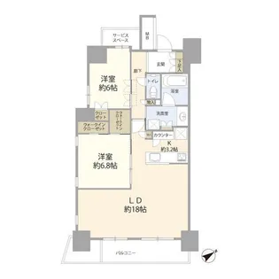 ザ・プレミアスカイ品川中延【14階】の間取り