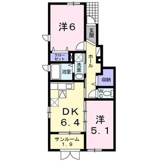 ネオ・オハナ【1階】の間取り