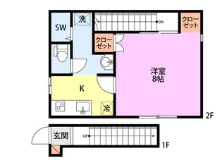 (仮)礎町通AP新築A【2階】の間取り