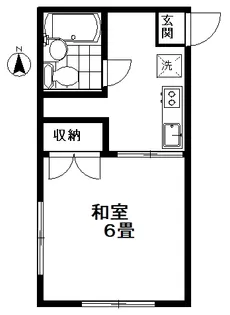 ハイツ若菜【1階】の間取り