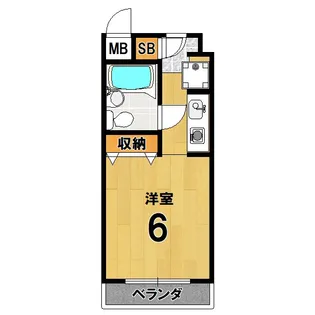 おおきに百万遍サニーアパートメント【7階】の間取り