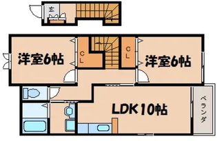 広島県呉市押込4【アパート】の間取り